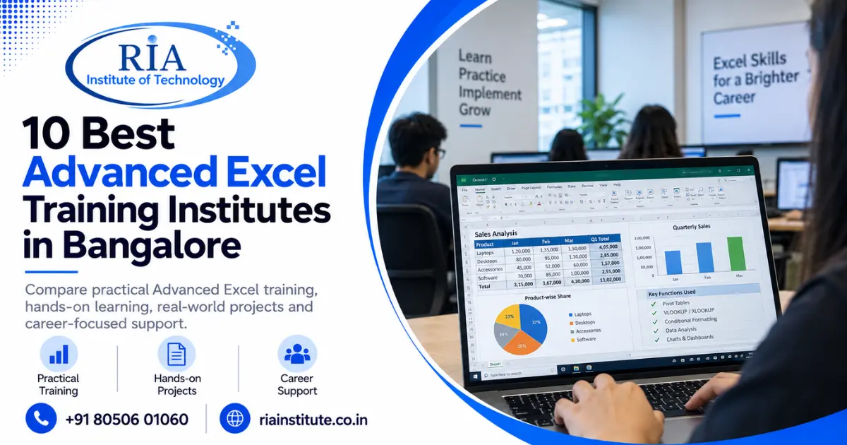 10 Best Advanced Excel Training Institutes in Bangalore
